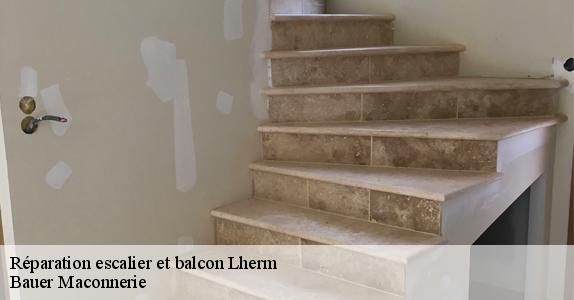 Réparation escalier et balcon  lherm-31600 Bauer Maconnerie